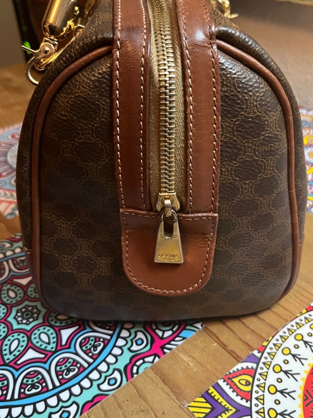 Preowned CELINE Macadam Mini Boston Hand Bag - Picture 5 of 12